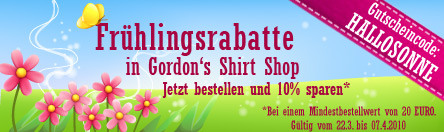 10% Frühlingsrabatt auf alle Produkte