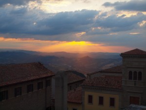 Sunset view from San Marino 